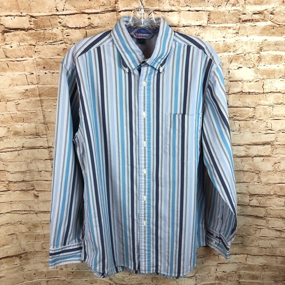 Boden Striped Button Down Shirt Medium